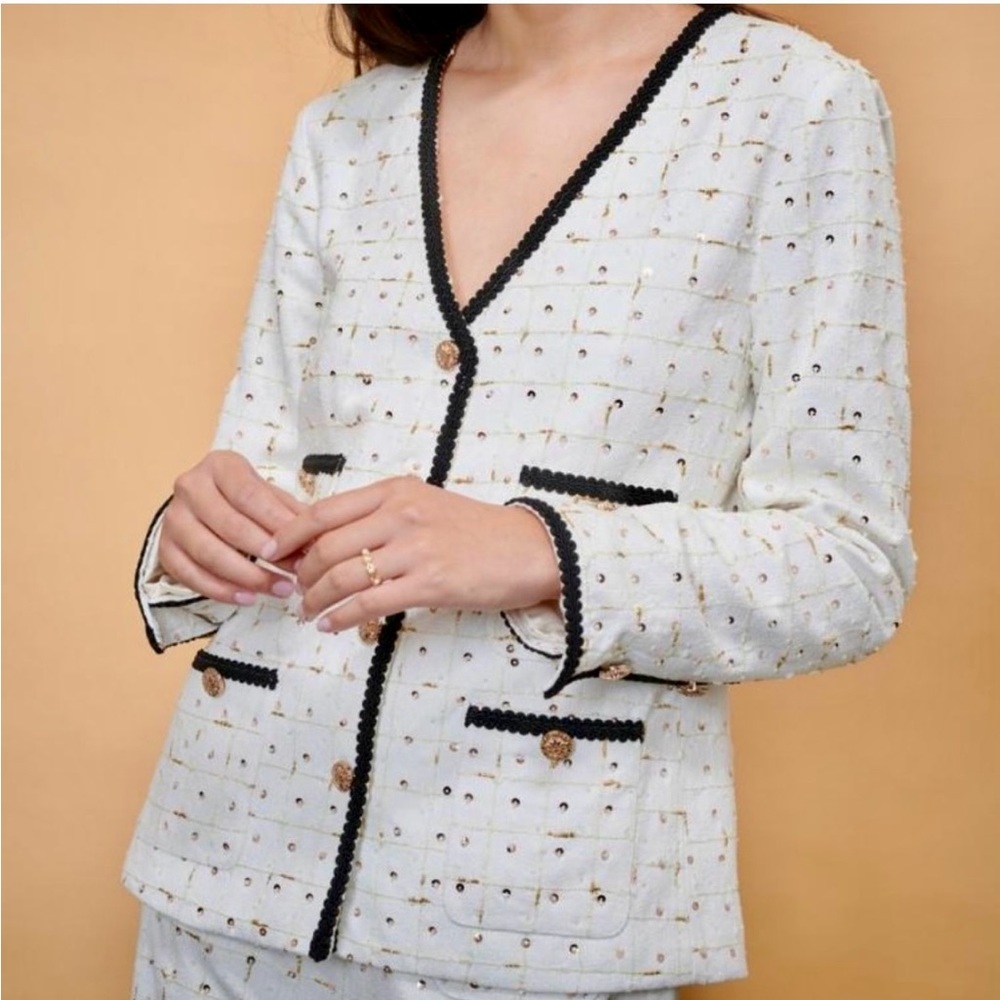 Sister Jane Birch Sequin Tweed Jacket